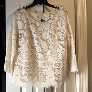 Anthro HD in Paris lace blouse plus camisole.